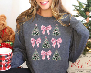 Bow Christmas Tree Crewneck Sweatshirt (Color Options)