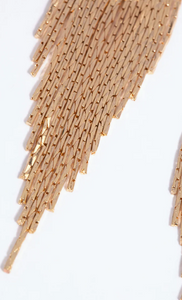 Gold Mini Tassel Drop Earrings