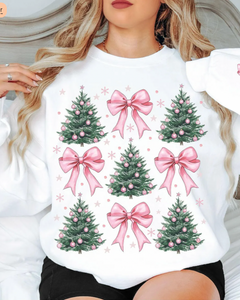 Bow Christmas Tree Crewneck Sweatshirt (Color Options)