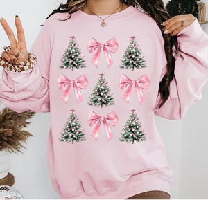 Bow Christmas Tree Crewneck Sweatshirt (Color Options)