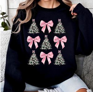 Bow Christmas Tree Crewneck Sweatshirt (Color Options)