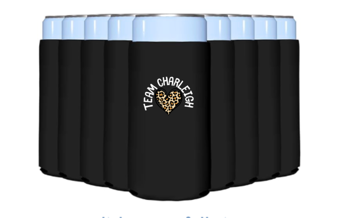 Team Charleigh Skinny Can Koozie